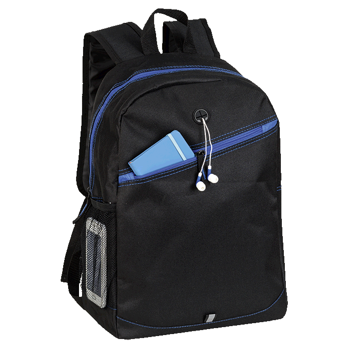 Backpack With Contrast Colour Diagonal Zip