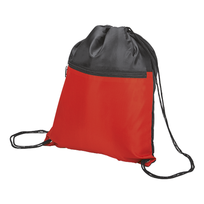Drawstring Sport Bag with Zip Pocket 210D alternate view