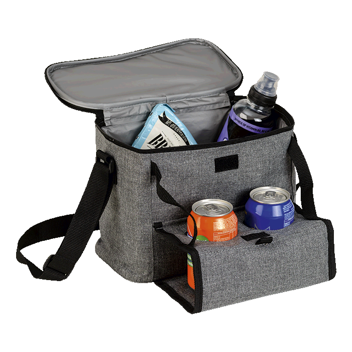 Cooler with Folding Cup Holders