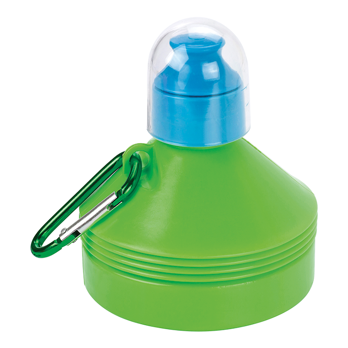 600ml Collapsible Water Bottle with Carabiner Clip thumbnail