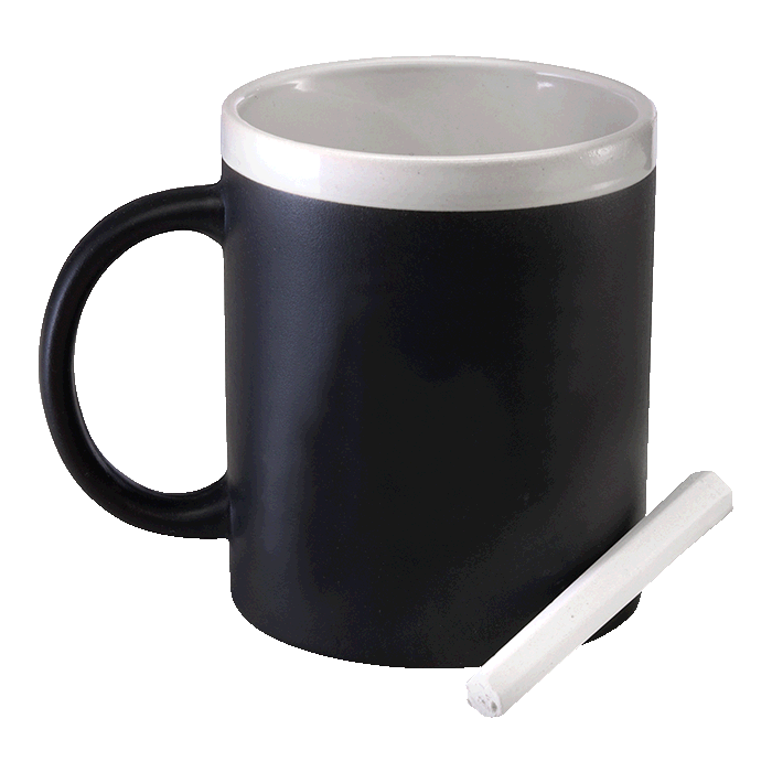 300ml Stoneware Chalk Board Mug