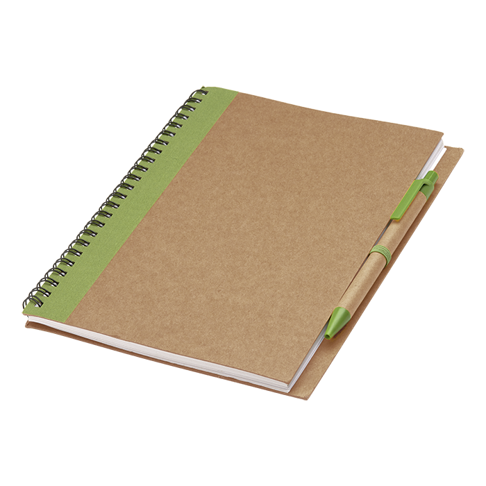 Colour Accented Spiral Notebook with Pen thumbnail