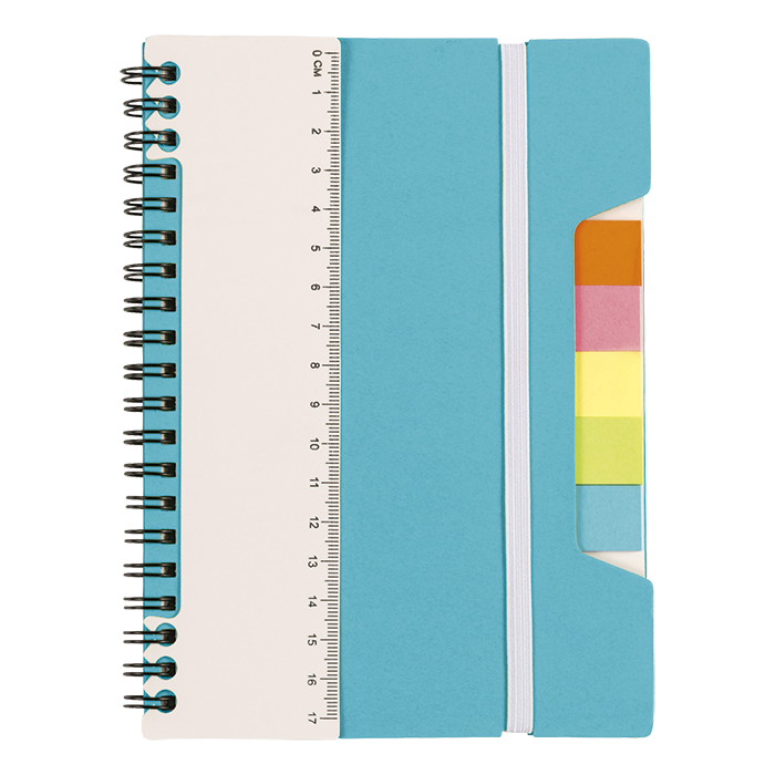 A5 Notebook With Sticky Notes And Ruler