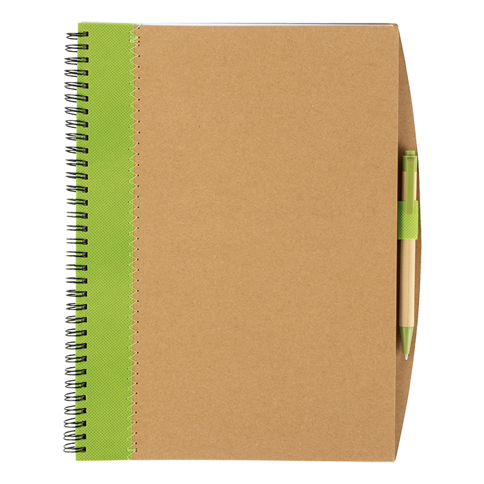 Recycled Cardboard Notebook With Pen thumbnail