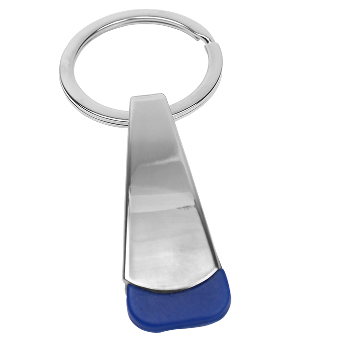 Tear Shaped Chrome Keychain alternate view