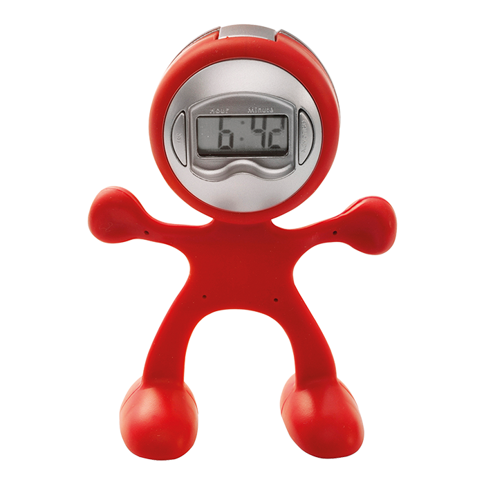 Man Shaped Alarm Clock with Memo Holder thumbnail