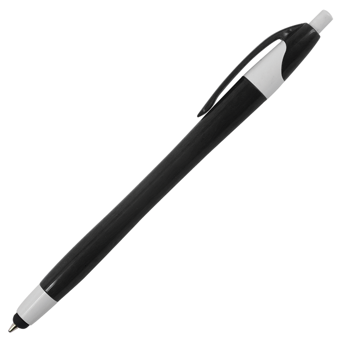 Slim Coloured Barrel Ballpoint Pen with Stylus alternate view