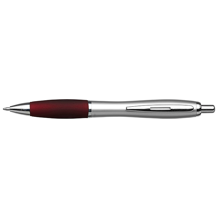 Silver Barrel Curved Design Ballpoint Pen thumbnail