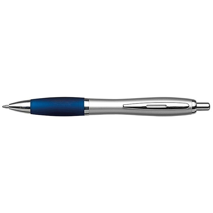 Silver Barrel Curved Design Ballpoint Pen thumbnail