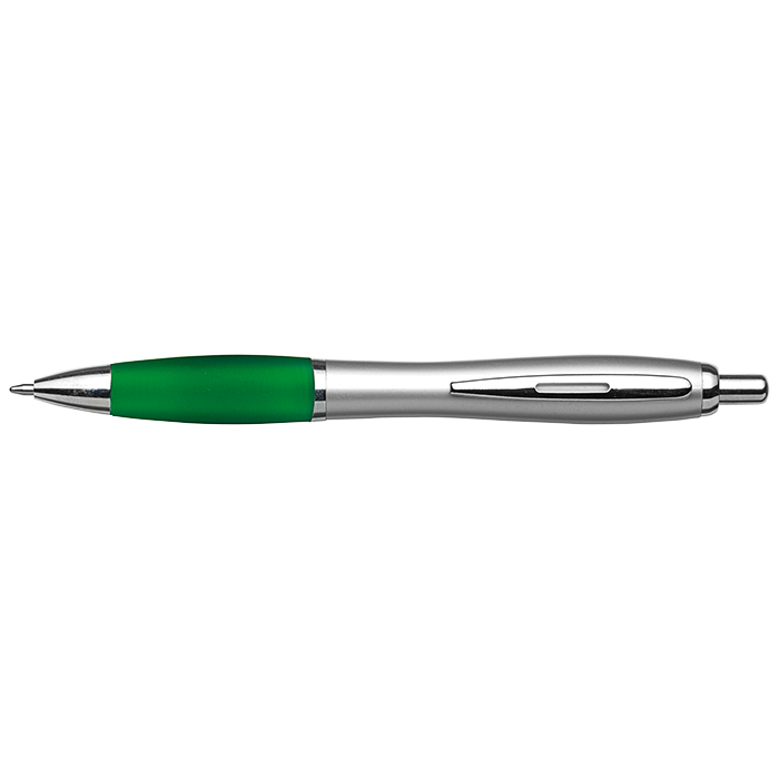 Silver Barrel Curved Design Ballpoint Pen thumbnail