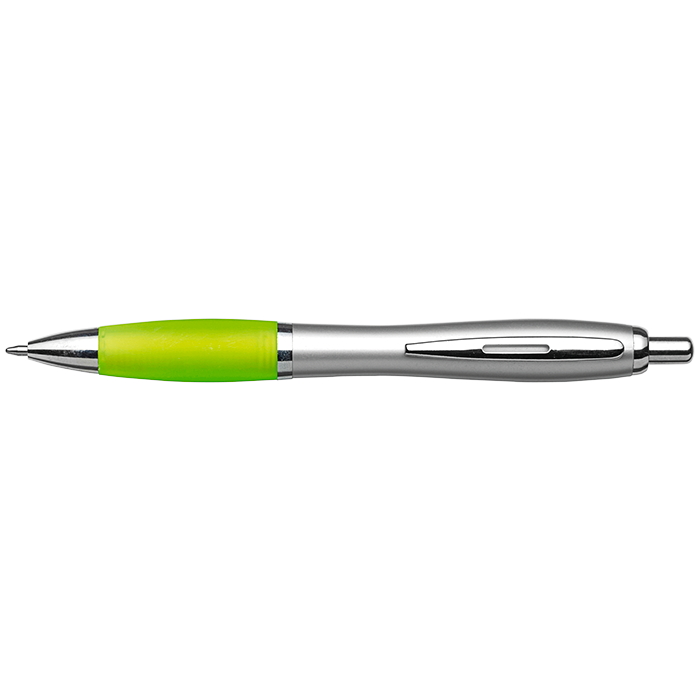 Silver Barrel Curved Design Ballpoint Pen thumbnail