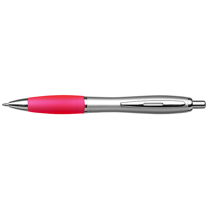 Silver Barrel Curved Design Ballpoint Pen thumbnail