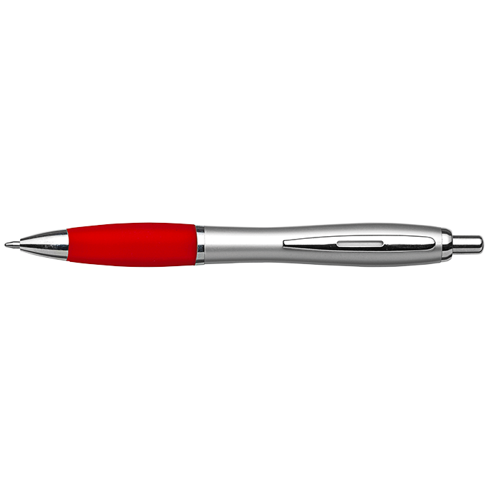Silver Barrel Curved Design Ballpoint Pen thumbnail