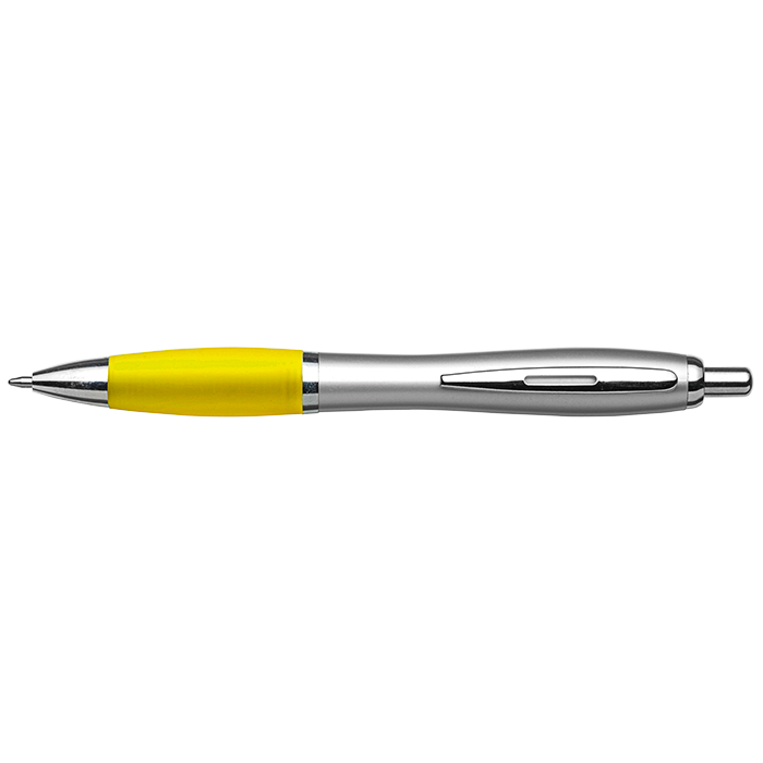 Silver Barrel Curved Design Ballpoint Pen thumbnail