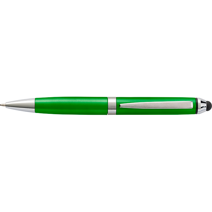 Coloured Barrel Ballpoint Pen with Stylus thumbnail