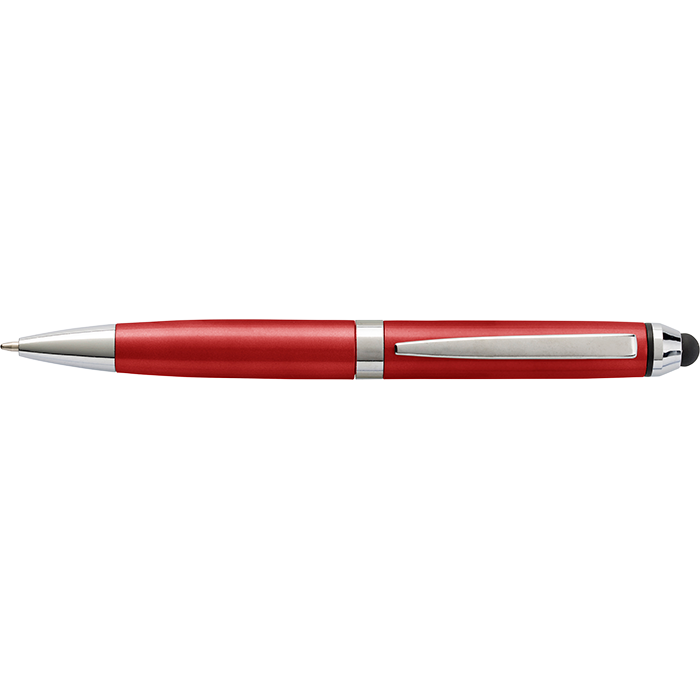 Coloured Barrel Ballpoint Pen with Stylus thumbnail