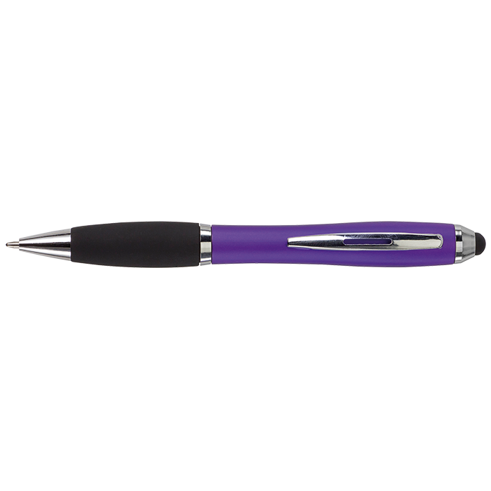 Ballpoint with Rubber Grip and Stylus thumbnail
