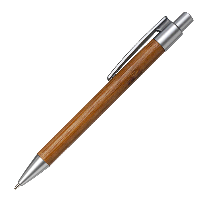 Bamboo Ballpoint Pen with Plastic Trims