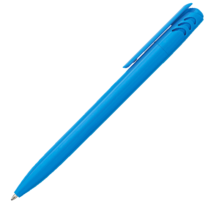 Solid Colour Ballpoint Pen with Matching Coloured Clip
