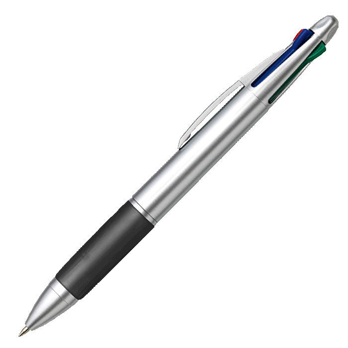 4 Colour Ballpoint Pen with Rubber Grip