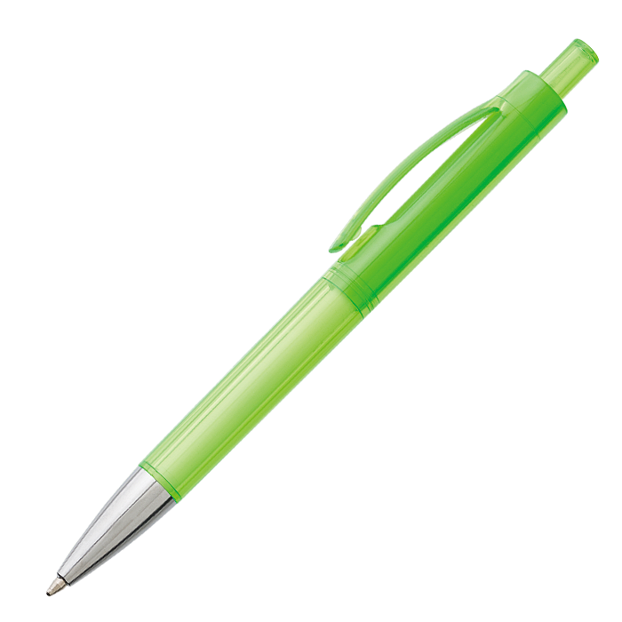 Ballpoint Pen With Transparent Coloured Barrel