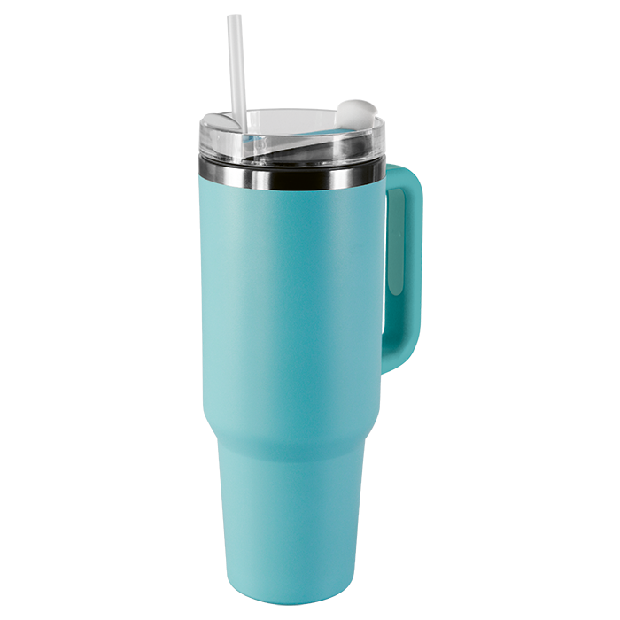 1.2L Double Walled Travel Mug with Straw thumbnail