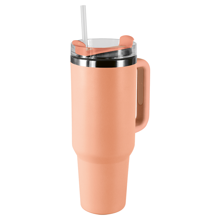 1.2L Double Walled Travel Mug with Straw thumbnail