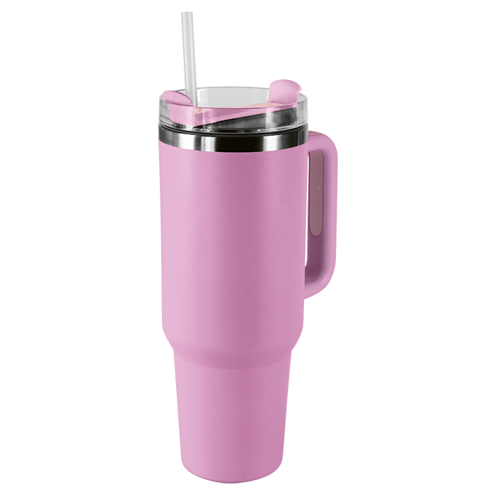 1.2L Double Walled Travel Mug with Straw thumbnail