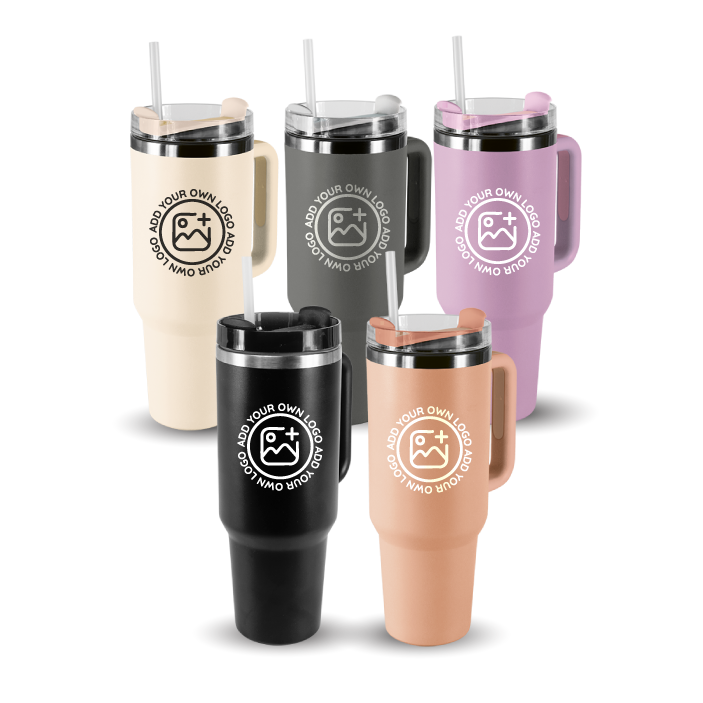 1.2L Double Walled Travel Mug with Straw
