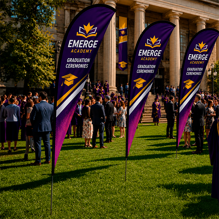 Harp Banners Econo D/S with Ground Spike