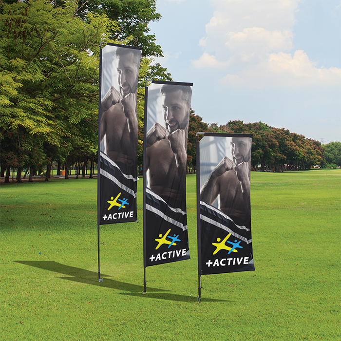 Telescopic Banners Deluxe S/S with Ground Spike