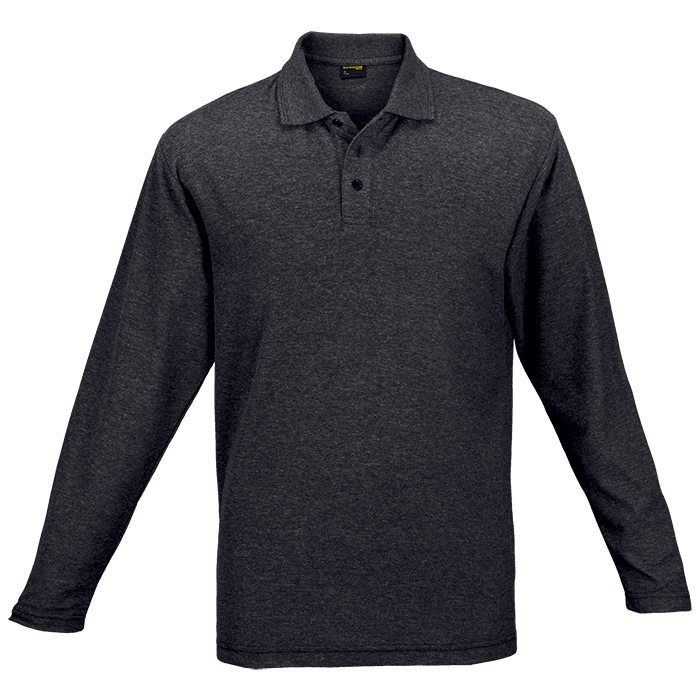 175g Pique Knit Long Sleeve Golfer Mens thumbnail