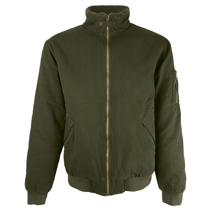 Cotton Bomber Sherpa-lined Jacket Mens thumbnail
