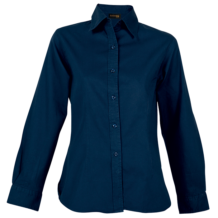 Brushed Cotton Twill Blouse Long Sleeve Ladies alternate view