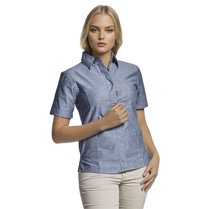 Oxford Blouse Short Sleeve Ladies