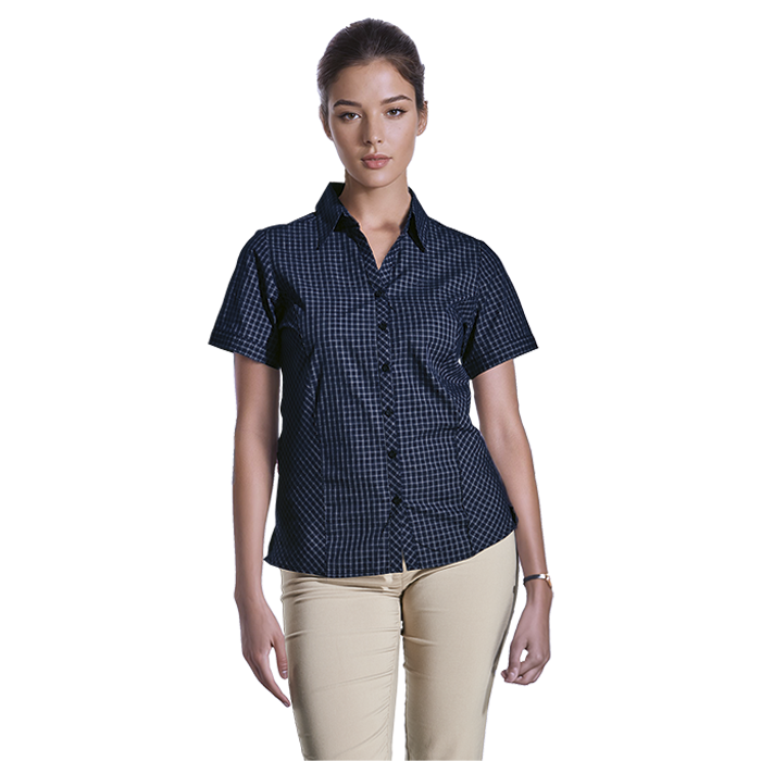 Pioneer Check Blouse Short Sleeve Ladies