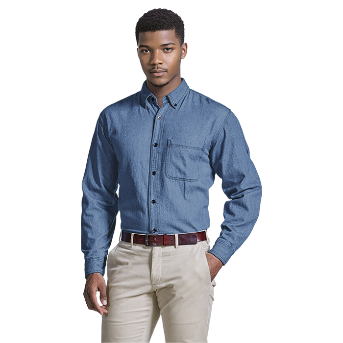 Denim Shirt Long Sleeve Mens