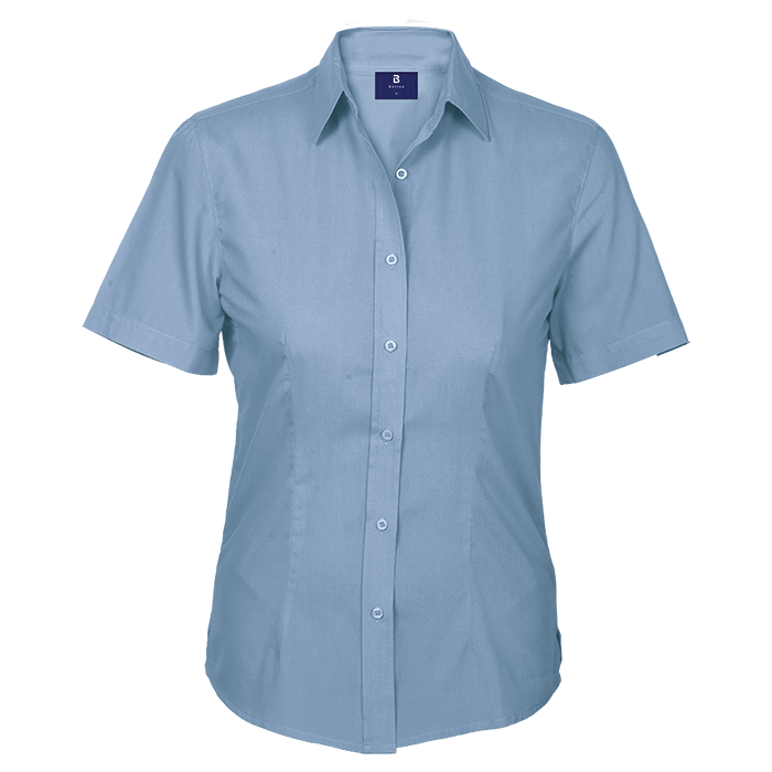 Basic Poly Cotton Blouse Short Sleeve Ladies thumbnail
