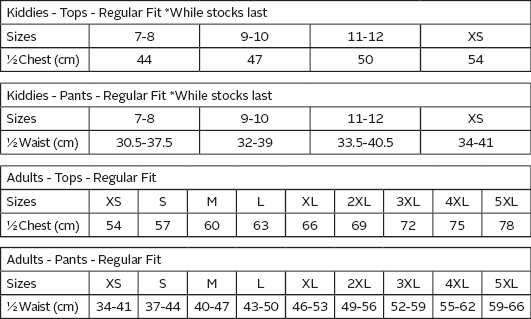 Size guide
