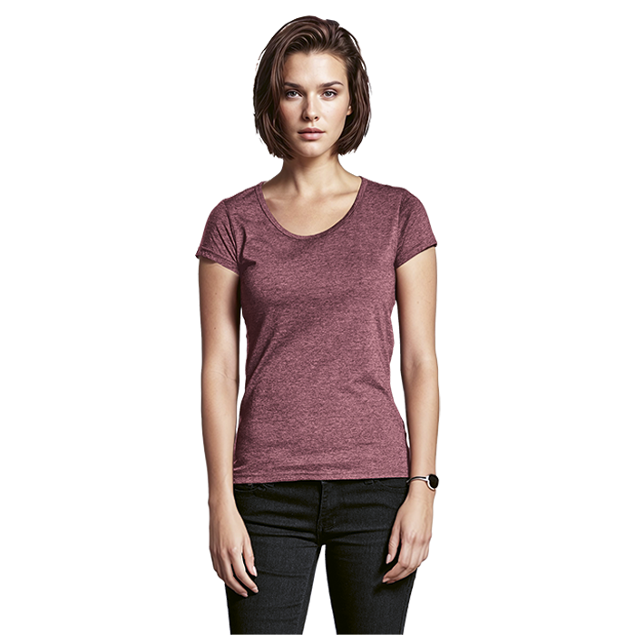 Melange Crew Neck T-Shirt Ladies