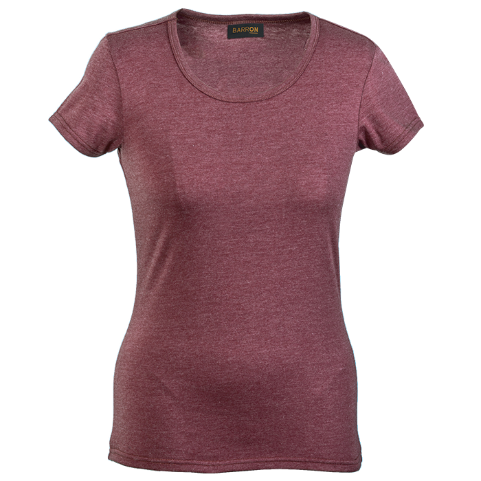 Melange Crew Neck T-Shirt Ladies — back view
