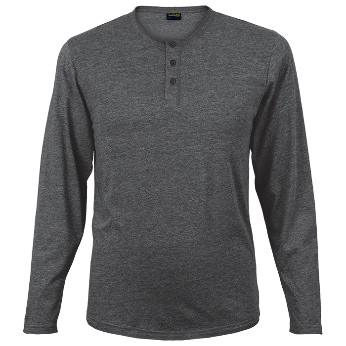 145g Henley Long Sleeve T-Shirt Mens alternate view