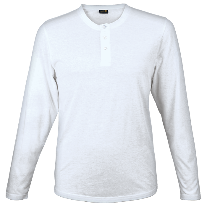 145g Henley Long Sleeve T-Shirt Mens thumbnail