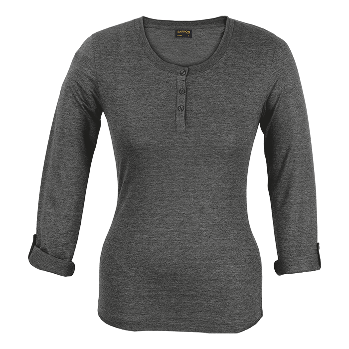 145g Henley Long Sleeve T-Shirt Ladies thumbnail